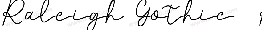 Raleigh Gothic  Regu字体转换